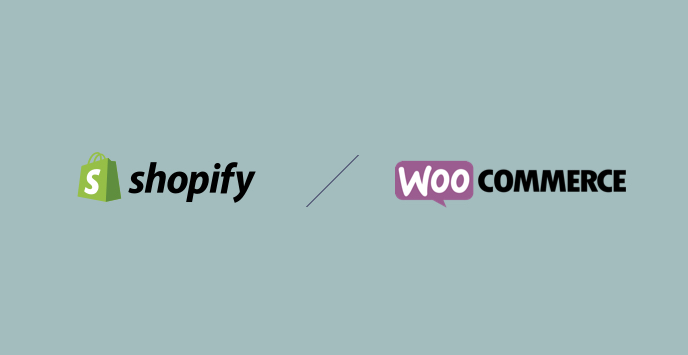 Shopify og WooCommerce-logoer